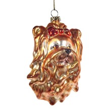 kerstbal yorkshire hond - bruin